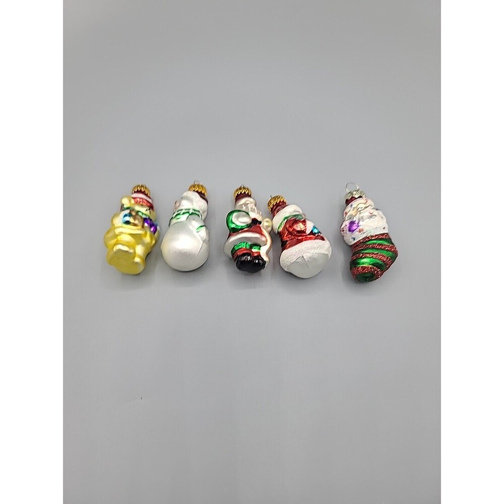 Christmas Mini Ornaments Collection 4 G&D Lot Of 5